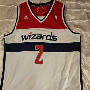 Adidas Red, White, and Blue Basketball Jersey
